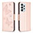 Coque Portefeuille Papillon Livre Cuir Etui Clapet B01F pour Samsung Galaxy A23 4G Or Rose