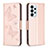 Coque Portefeuille Papillon Livre Cuir Etui Clapet B01F pour Samsung Galaxy A23 5G Or Rose