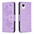 Coque Portefeuille Papillon Livre Cuir Etui Clapet B01F pour Samsung Galaxy A23s Violet Clair