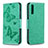 Coque Portefeuille Papillon Livre Cuir Etui Clapet B01F pour Samsung Galaxy A30S Vert