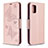 Coque Portefeuille Papillon Livre Cuir Etui Clapet B01F pour Samsung Galaxy A31 Or Rose