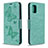 Coque Portefeuille Papillon Livre Cuir Etui Clapet B01F pour Samsung Galaxy A31 Vert