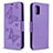 Coque Portefeuille Papillon Livre Cuir Etui Clapet B01F pour Samsung Galaxy A31 Violet Clair