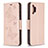 Coque Portefeuille Papillon Livre Cuir Etui Clapet B01F pour Samsung Galaxy A32 4G Or Rose