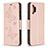 Coque Portefeuille Papillon Livre Cuir Etui Clapet B01F pour Samsung Galaxy A32 5G Or Rose