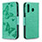 Coque Portefeuille Papillon Livre Cuir Etui Clapet B01F pour Samsung Galaxy A40s Vert