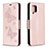 Coque Portefeuille Papillon Livre Cuir Etui Clapet B01F pour Samsung Galaxy A42 5G Or Rose