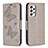 Coque Portefeuille Papillon Livre Cuir Etui Clapet B01F pour Samsung Galaxy A53 5G Gris