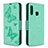 Coque Portefeuille Papillon Livre Cuir Etui Clapet B01F pour Samsung Galaxy A70E Vert