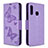 Coque Portefeuille Papillon Livre Cuir Etui Clapet B01F pour Samsung Galaxy A70E Violet Clair