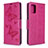 Coque Portefeuille Papillon Livre Cuir Etui Clapet B01F pour Samsung Galaxy A71 4G A715 Rose Rouge