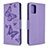 Coque Portefeuille Papillon Livre Cuir Etui Clapet B01F pour Samsung Galaxy A71 4G A715 Violet Clair