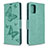 Coque Portefeuille Papillon Livre Cuir Etui Clapet B01F pour Samsung Galaxy A71 5G Vert