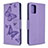 Coque Portefeuille Papillon Livre Cuir Etui Clapet B01F pour Samsung Galaxy A71 5G Violet Clair