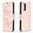 Coque Portefeuille Papillon Livre Cuir Etui Clapet B01F pour Samsung Galaxy A72 4G Or Rose