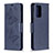 Coque Portefeuille Papillon Livre Cuir Etui Clapet B01F pour Samsung Galaxy A72 5G Bleu