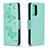 Coque Portefeuille Papillon Livre Cuir Etui Clapet B01F pour Samsung Galaxy A72 5G Vert