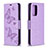 Coque Portefeuille Papillon Livre Cuir Etui Clapet B01F pour Samsung Galaxy A72 5G Violet Clair