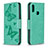 Coque Portefeuille Papillon Livre Cuir Etui Clapet B01F pour Samsung Galaxy M01s Vert