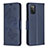 Coque Portefeuille Papillon Livre Cuir Etui Clapet B01F pour Samsung Galaxy M02s Bleu