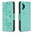 Coque Portefeuille Papillon Livre Cuir Etui Clapet B01F pour Samsung Galaxy M32 5G Vert