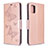 Coque Portefeuille Papillon Livre Cuir Etui Clapet B01F pour Samsung Galaxy M40S Or Rose