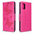 Coque Portefeuille Papillon Livre Cuir Etui Clapet B01F pour Samsung Galaxy M40S Rose Rouge