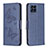 Coque Portefeuille Papillon Livre Cuir Etui Clapet B01F pour Samsung Galaxy M53 5G Bleu