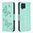 Coque Portefeuille Papillon Livre Cuir Etui Clapet B01F pour Samsung Galaxy M53 5G Vert