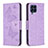 Coque Portefeuille Papillon Livre Cuir Etui Clapet B01F pour Samsung Galaxy M53 5G Violet Clair