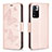 Coque Portefeuille Papillon Livre Cuir Etui Clapet B01F pour Xiaomi Mi 11i 5G (2022) Or Rose
