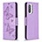 Coque Portefeuille Papillon Livre Cuir Etui Clapet B01F pour Xiaomi Mi 11i 5G Violet Clair