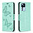 Coque Portefeuille Papillon Livre Cuir Etui Clapet B01F pour Xiaomi Mi 12T Pro 5G Vert