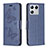 Coque Portefeuille Papillon Livre Cuir Etui Clapet B01F pour Xiaomi Mi 13 5G Bleu