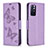 Coque Portefeuille Papillon Livre Cuir Etui Clapet B01F pour Xiaomi Poco M4 Pro 5G Violet Clair