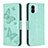 Coque Portefeuille Papillon Livre Cuir Etui Clapet B01F pour Xiaomi Redmi A1 Vert