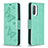 Coque Portefeuille Papillon Livre Cuir Etui Clapet B01F pour Xiaomi Redmi K40 5G Vert