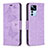 Coque Portefeuille Papillon Livre Cuir Etui Clapet B01F pour Xiaomi Redmi K50 Ultra 5G Violet Clair