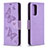 Coque Portefeuille Papillon Livre Cuir Etui Clapet B01F pour Xiaomi Redmi Note 10 Pro 4G Violet Clair