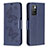 Coque Portefeuille Papillon Livre Cuir Etui Clapet B01F pour Xiaomi Redmi Note 11 4G (2021) Bleu