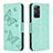 Coque Portefeuille Papillon Livre Cuir Etui Clapet B01F pour Xiaomi Redmi Note 11 Pro 4G Vert