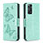 Coque Portefeuille Papillon Livre Cuir Etui Clapet B01F pour Xiaomi Redmi Note 11 Pro 5G Vert