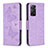 Coque Portefeuille Papillon Livre Cuir Etui Clapet B01F pour Xiaomi Redmi Note 12 Pro 4G Violet Clair