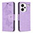 Coque Portefeuille Papillon Livre Cuir Etui Clapet B01F pour Xiaomi Redmi Note 13 Pro+ Plus 5G Violet Clair