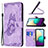 Coque Portefeuille Papillon Livre Cuir Etui Clapet B02F pour Samsung Galaxy A02 Petit