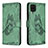 Coque Portefeuille Papillon Livre Cuir Etui Clapet B02F pour Samsung Galaxy A12 5G Vert