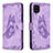 Coque Portefeuille Papillon Livre Cuir Etui Clapet B02F pour Samsung Galaxy A12 5G Violet Clair