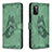 Coque Portefeuille Papillon Livre Cuir Etui Clapet B02F pour Samsung Galaxy A41 Vert