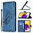 Coque Portefeuille Papillon Livre Cuir Etui Clapet B02F pour Samsung Galaxy A72 4G Petit