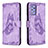 Coque Portefeuille Papillon Livre Cuir Etui Clapet B02F pour Samsung Galaxy A72 4G Violet Clair